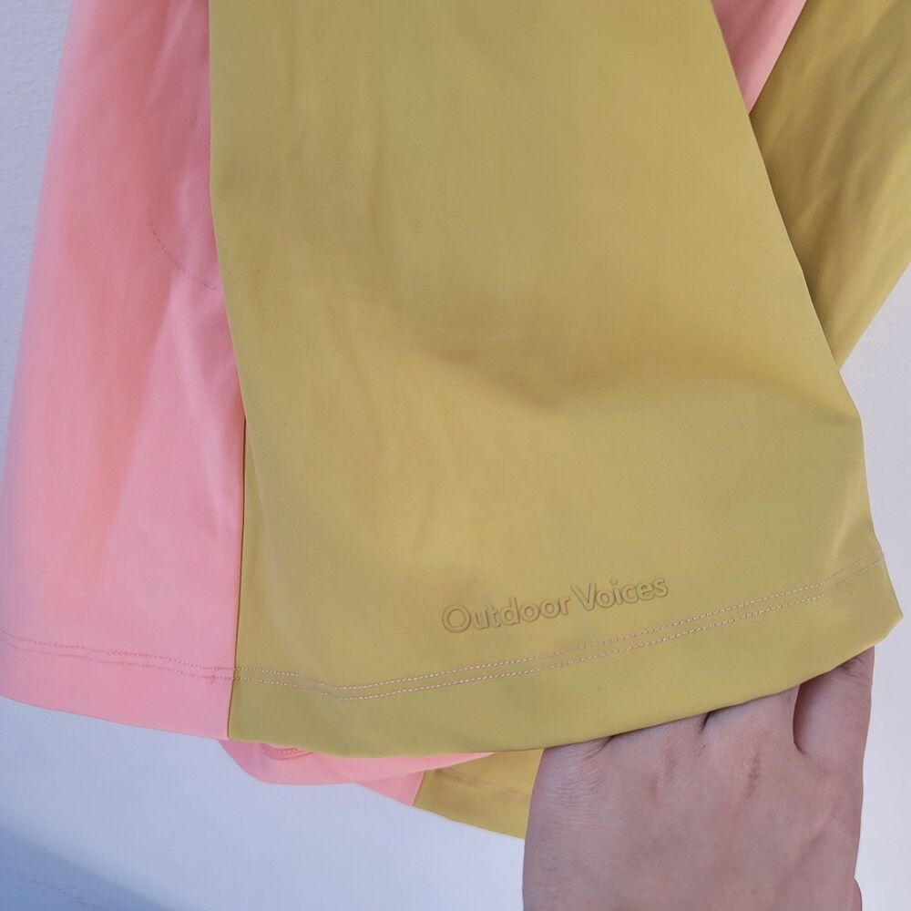 Outdoor Voices One Shoulder Dress Athletic Mini Colorblock Nylon Spandex size S - Picture 3 of 5